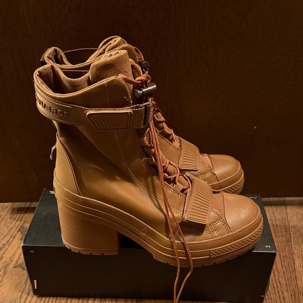 Stylish Tan Lace-Up Women's Boots